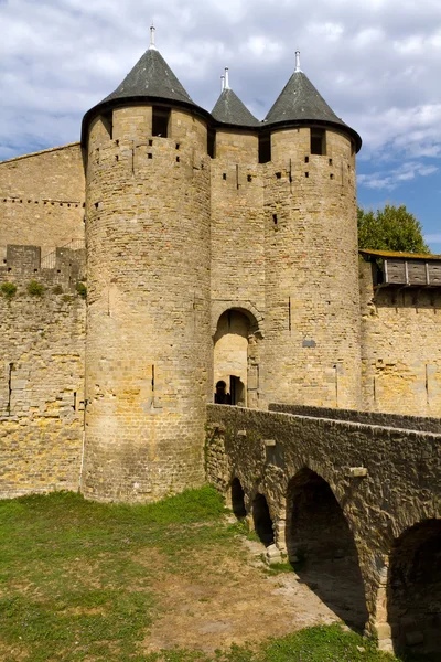 Carcassonne, Frankrijk, unesco. Kasteel — Stockfoto