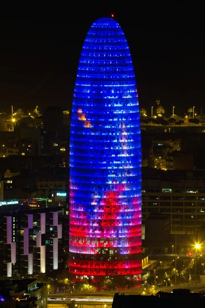 Torre Agbar, edifício localizado em Barcelona — Fotografia de Stock