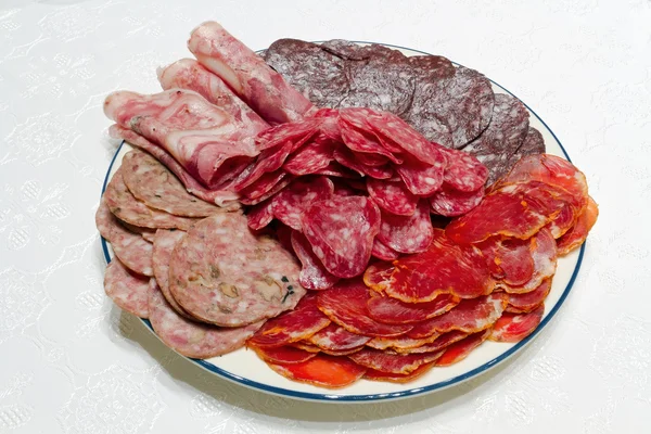 About a lot of Spanish serrano ham — Stock Photo, Image