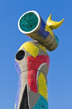 Sculpture Dona i Ocell, Barcelona Spain clipart