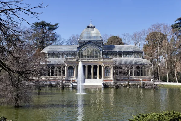 Palacio Cristal en el Parque del Retiro, Madrid — Foto de Stock