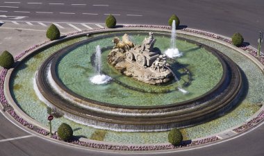 Cibeles Fountain in Madrid clipart