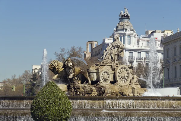 Madrid'da Cibeles Çeşmesi — Stok fotoğraf