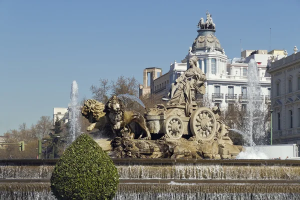 Cibeles fontänen i madrid — Stockfoto