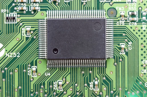 Electronic integrated circuit chip as an abstract — Stock Photo, Image