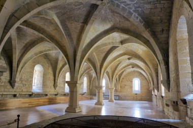 Monastery of Santa Maria de Poblet basement vault clipart