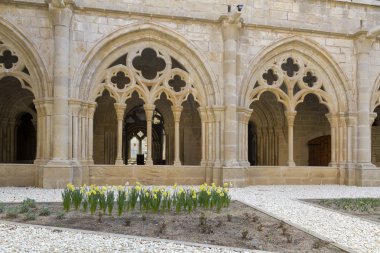 Monastery of Santa Maria de Poblet cloister clipart