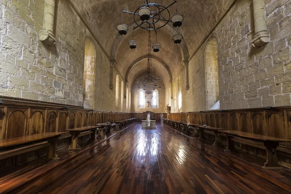 Biara Santa Maria de Poblet ruang makan — Stok Foto