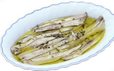 A pile of anchovies in vinegar clipart