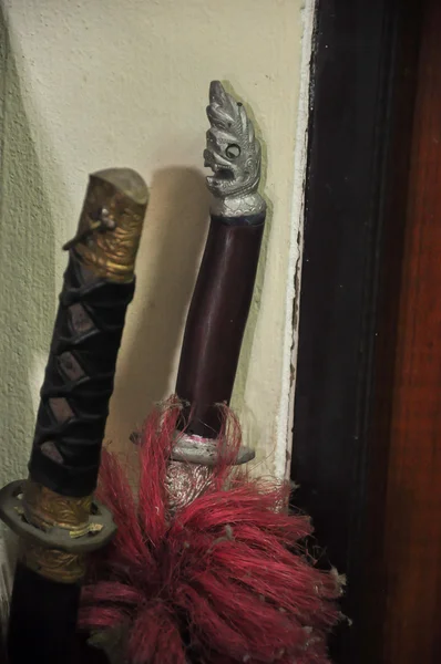 Vintage burma style sword decoration — Stock Photo, Image