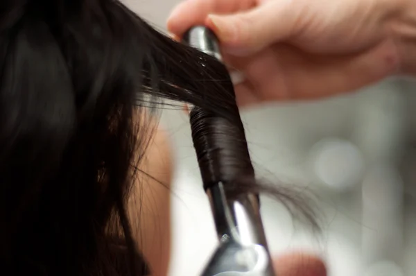 stock image Asian hair rolling female