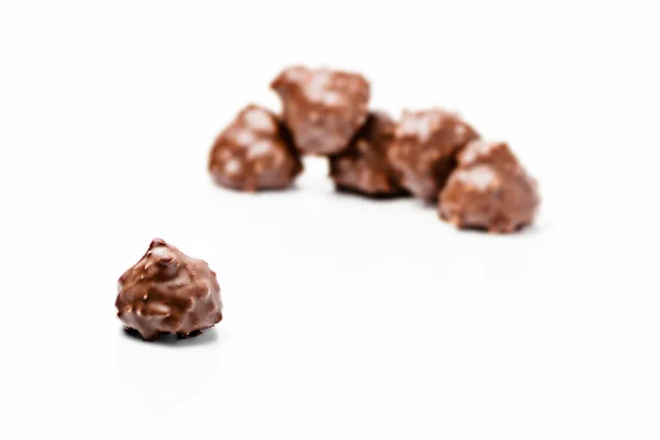Chocolates with nuts — Stock Photo, Image