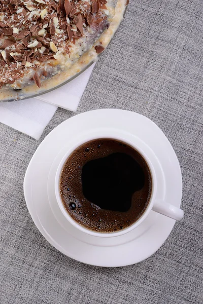 Kopje koffie met huisgemaakte cake — Stockfoto