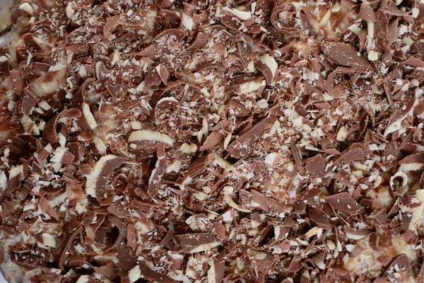 Hecho en casa pastel espolvoreado con chocolate — Foto de Stock
