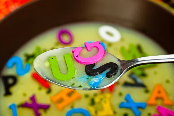 Sopa alfabética — Fotografia de Stock
