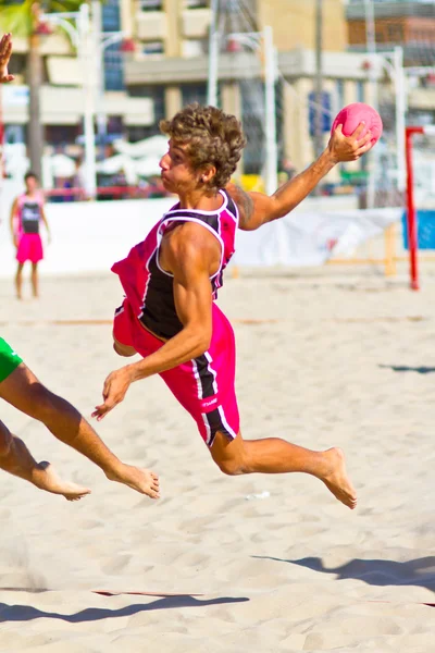 19 同盟的沙滩手球，加迪斯的匹配 — 图库照片