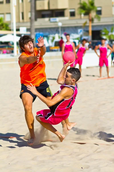 Match of the 19th league of beach handball, Cadiz – stockfoto