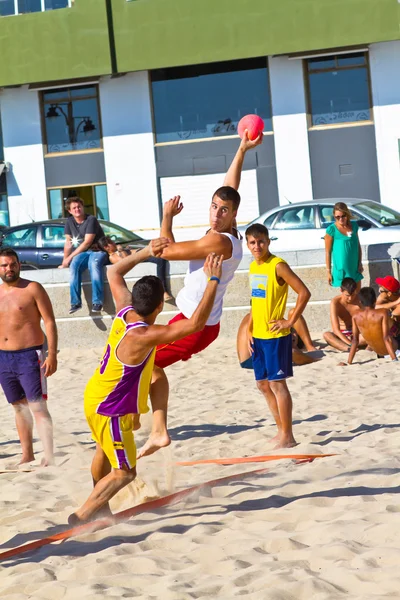 Partido de la 19ª liga de balonmano playa, Cádiz —  Fotos de Stock