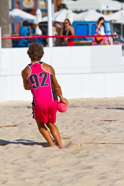 Spiel der 19. Beachhandball-Liga, cadiz — Stockfoto