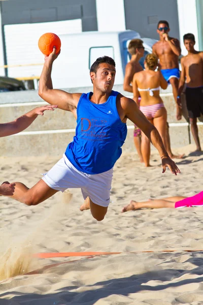 Match of the 19th league of beach handball, Cadiz – stockfoto