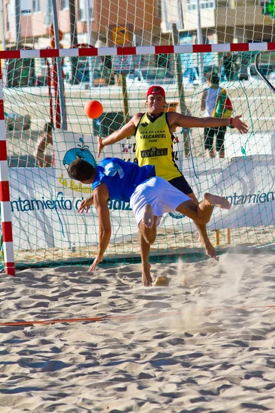Match of the 19th league of beach handball, Cadiz — Stock Photo, Image