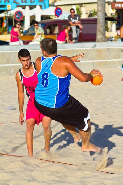 Mecz z XIX Liga Piłka ręczna plażowa, Kadyks — Zdjęcie stockowe