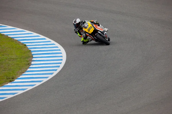 Moto2 クラスで cev のホルヘ カスティリャノス パイロット — ストック写真