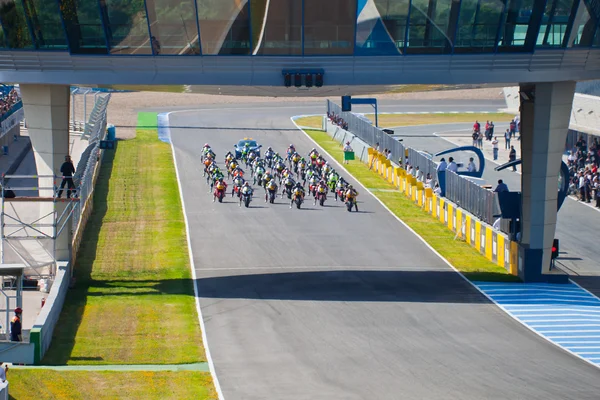 Begin of the race of Moto2 of the CEV Championship — Stock Photo, Image
