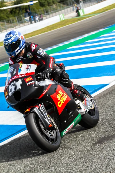 Мишель Пирро пилот MotoGP — стоковое фото