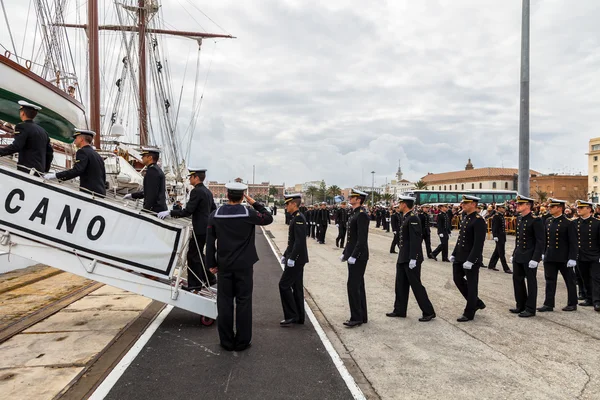 Midshipmen of the ship Juan Sebastian de Elcano — Stock Photo, Image