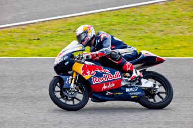 Danny Kent pilot of 125cc in the MotoGP clipart