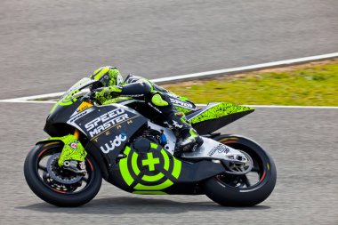 Andrea Iannone pilot of Moto2 in the MotoGP clipart