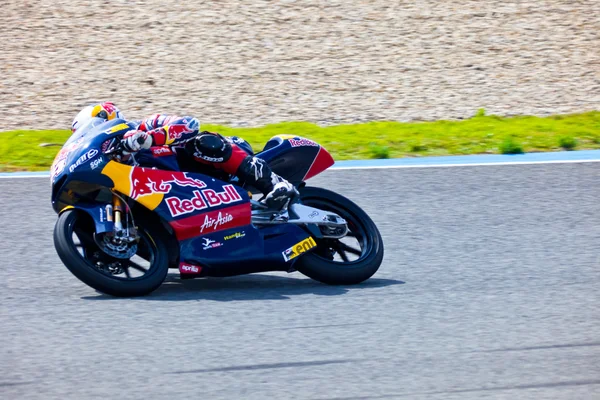 Jonas Folger piloto de motociclismo de 125cc en el campeón del mundo — Foto de Stock