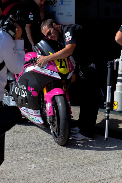Ivan Moreno piloto do Moto2 do Campeonato CEV — Fotografia de Stock
