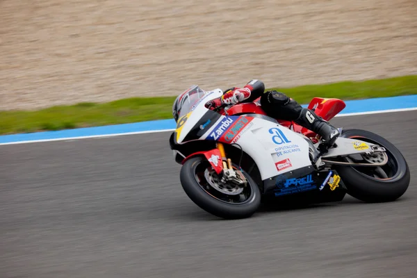 Luis Miguel Mora pilot of MOTO2 in the CEV — Stock Photo, Image