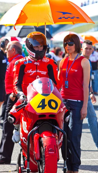 Roman ramos pilot moto2 mistrzostw cev — Zdjęcie stockowe