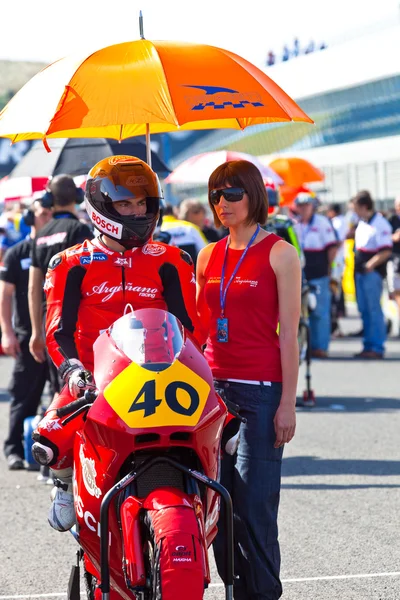 Roman Ramos piloto do Moto2 do Campeonato CEV — Fotografia de Stock