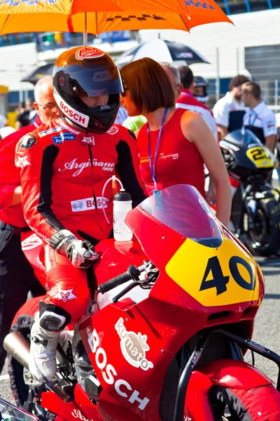 Roman ramos pilot moto2 mistrzostw cev — Zdjęcie stockowe