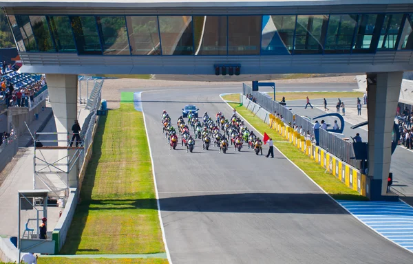 Inicio de la carrera de Moto2 del Campeonato CEV — Foto de Stock