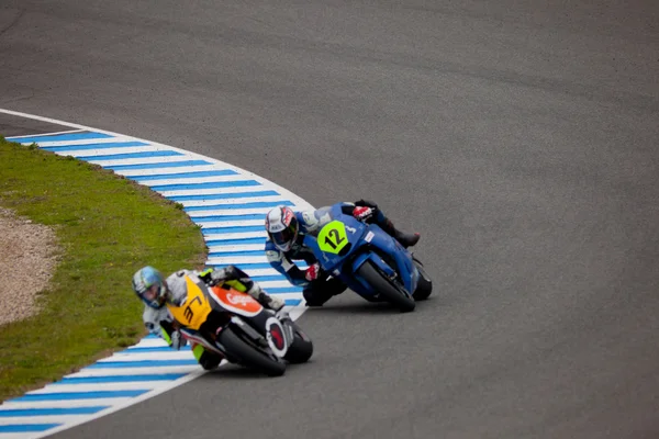 Rodriguez and Martinez pilot of MOTO2 in the CEV — Stock Photo, Image