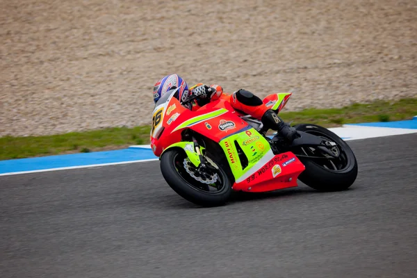 Cev スペイン選手権 moto2 クラスのフアン デイヴィッド lopez パイロット — ストック写真