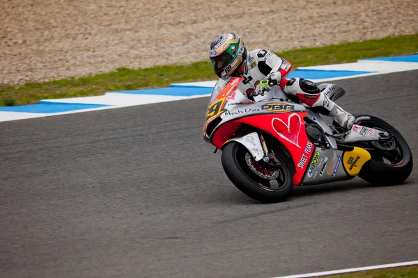 ジャンルカ nannelli パイロット、cev スペイン選手権で moto2 クラスの — ストック写真