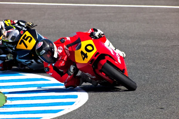 Cev スペイン選手権選手権の moto2 クラスのパイロット — ストック写真
