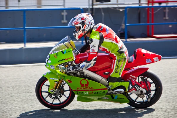 Juanfran Guevara pilota di 125cc del Campionato CEV — Foto Stock