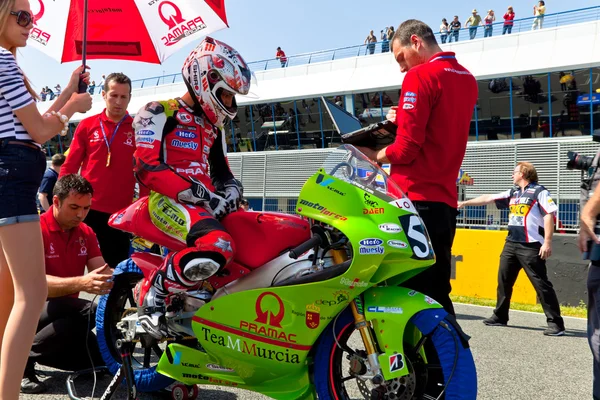 Juanfran Guevara piloto de 125cc del Campeonato CEV — Foto de Stock