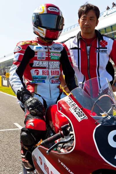 Mori Syunya pilota di 125cc del Campionato CEV — Foto Stock