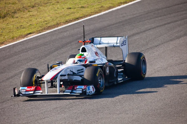 Equipo Sauber F1, Sergio Pérez, 2011 — Foto de Stock