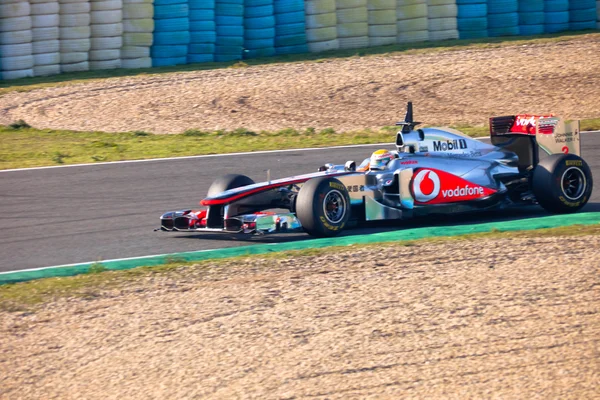 Команда McLaren F1, Льюис Хэмилтон, 2011 — стоковое фото