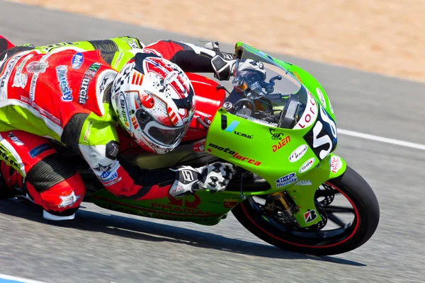 Juanfran Guevara piloto de 125cc del Campeonato CEV — Foto de Stock