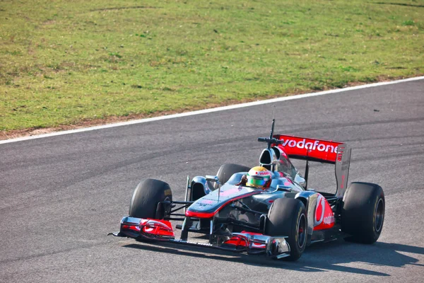 அணி McLaren F1, லூயிஸ் ஹாமில்டன், 2011 — ஸ்டாக் புகைப்படம்
